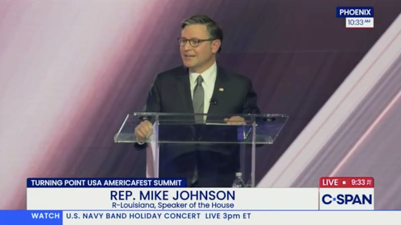 Mike Johnson at Turning point USA