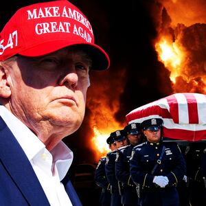 Donald Trump Iran war photo illlustration