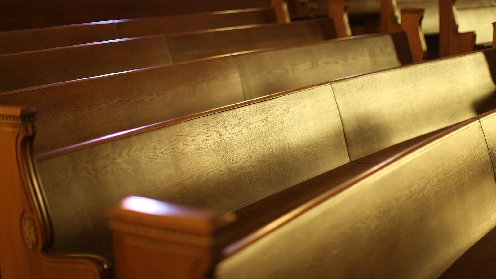 Empty church pews