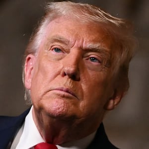 US President Donald Trump takes questions from journalists after announcing the US Navy's new Golden Fleet initiative, unveiling a new class of warships, at Mar-a-Lago in Palm Beach, Florida, on December 22, 2025. President Donald Trump on December 22 announced a new class of heavily armed warships that will be named after himself -- an honor usually reserved for US leaders who have left office.
Two of the Trump-class ships will be built initially but that number could grow substantially in the future, according to the president, who said they will be "some of the most lethal surface warfare ships" and "the largest battleship in the history of our country."
Trump made the announcement at his Mar-a-Lago residence in Florida alongside Pentagon chief Pete Hegseth, Secretary of State Marco Rubio and Navy Secretary John Phelan, with images of the planned high-tech vessels on stands nearby. (Photo by ANDREW CABALLERO-REYNOLDS / AFP via Getty Images)