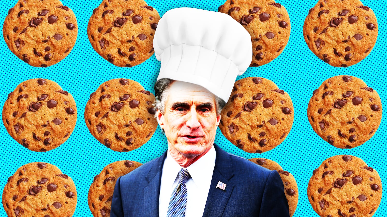 Doug Burgum, cookies photo illustration