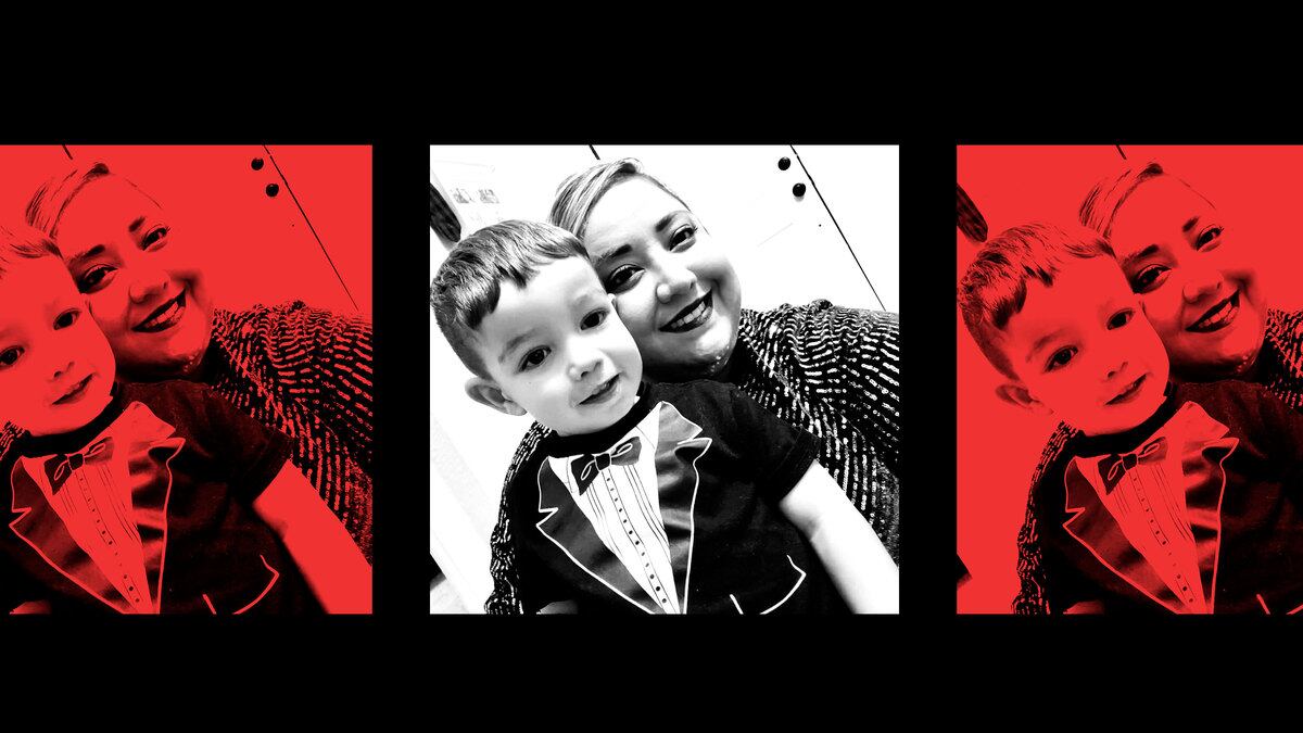 Savannah Kriger, 32, and her son Kaiden Kriger, 3.