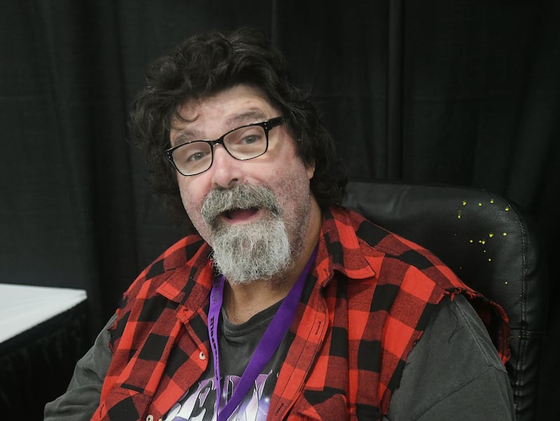 SECAUCUS, NJ - JULY 13: Mick Foley attends the Contropolis New Jersey Autograph Convention at Meadowlands Exposition Center on July 13, 2024 in Secaucus, New Jersey. (Photo by Bobby Bank/Getty Images)