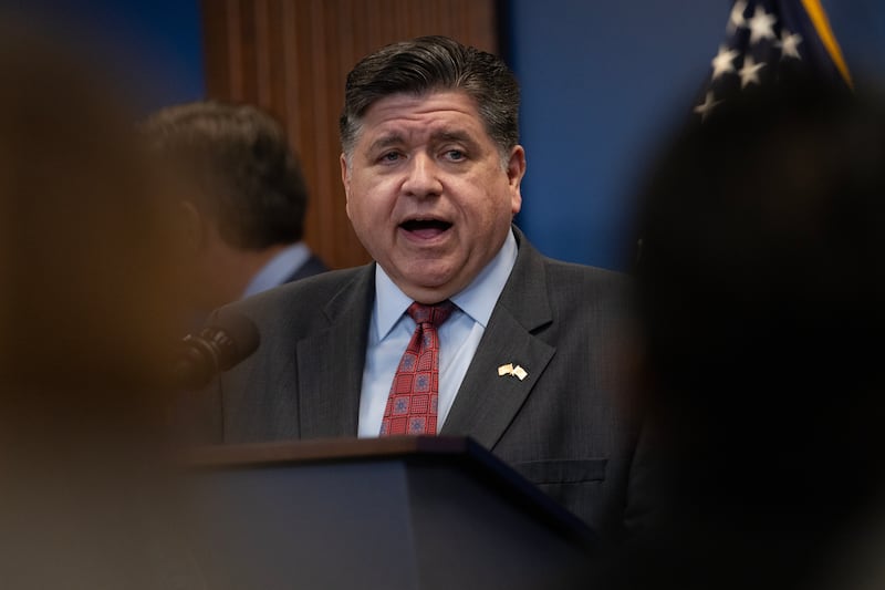 CHICAGO, ILLINOIS - OCTOBER 06: Illinois Gov. JB Pritzker speaks at a news conference October 06, 2025 in Chicago, Illinois. Pritzker, Chicago Mayor Brandon Johnson and other political leaders addressed President Donald Trump's threat to deploy the National Guard to the city. Pritzker accused the president of using the troops as political props and of trying to incite violence in the city for political gain. (Photo by Scott Olson/Getty Images)
