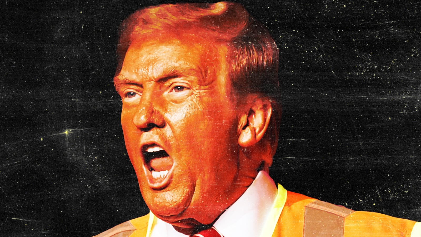 A photo illustration of Donald Trump.