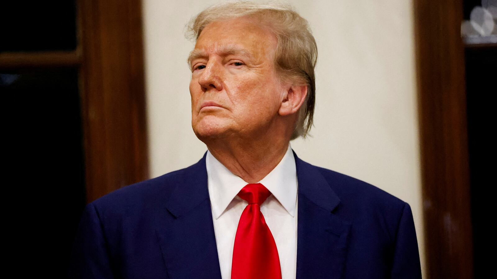 Republican presidential candidate and former U.S. President Donald Trump attends the 2024 Senior Club Championship award ceremony at his Trump International Golf Club in West Palm Beach, Florida, U.S. March 24, 2024.