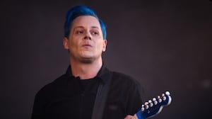 GLASTONBURY, ENGLAND - JUNE 26: US musician Jack White performs on The Park Stage during day five of Glastonbury Festival at Worthy Farm, Pilton on June 26, 2022 in Glastonbury, England. (Photo by Leon Neal/Getty Images)