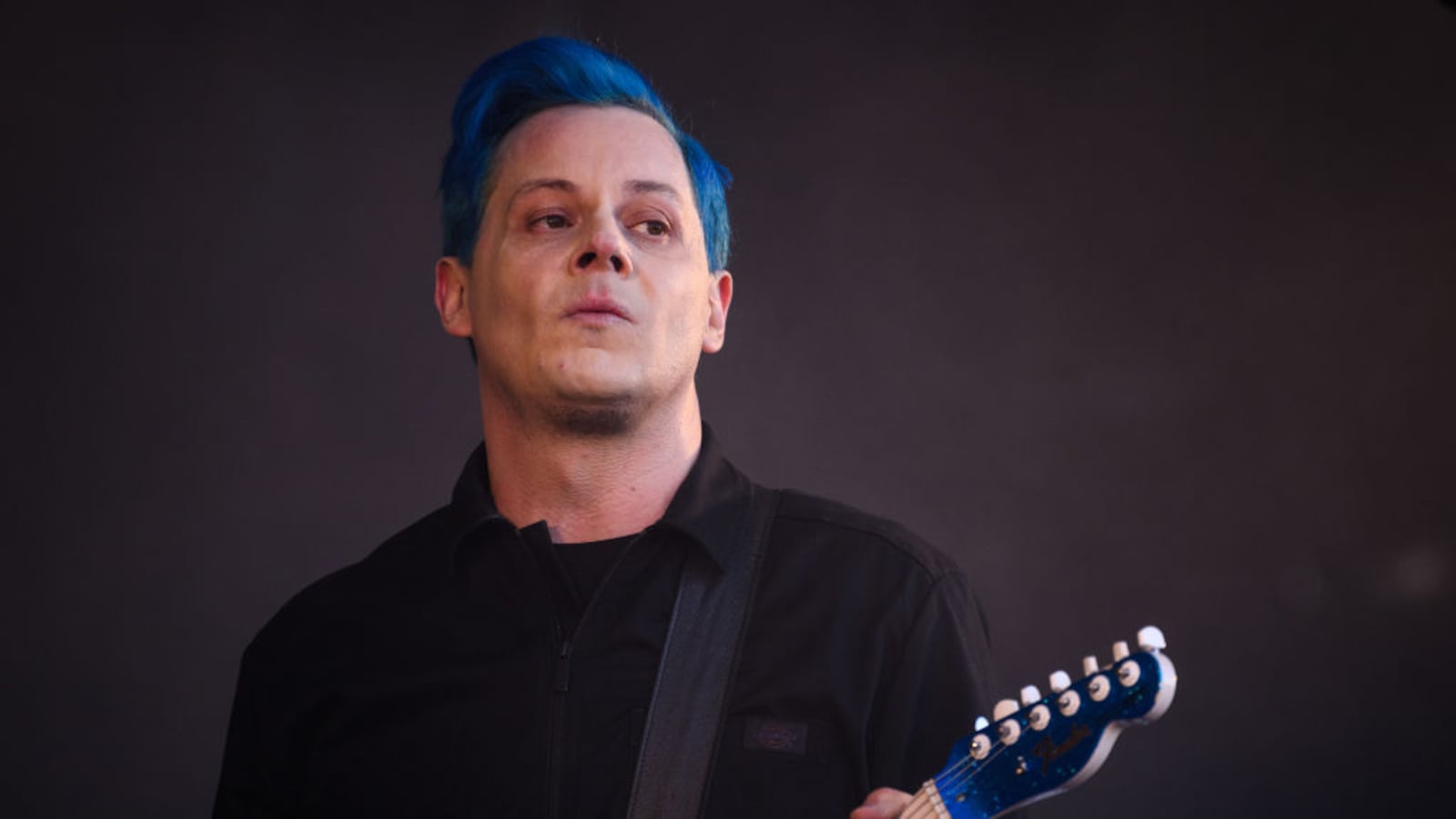 GLASTONBURY, ENGLAND - JUNE 26: US musician Jack White performs on The Park Stage during day five of Glastonbury Festival at Worthy Farm, Pilton on June 26, 2022 in Glastonbury, England. (Photo by Leon Neal/Getty Images)