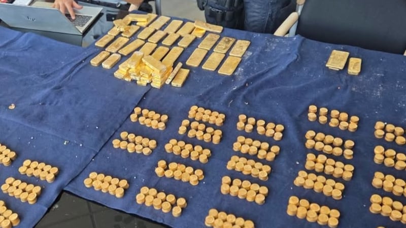 Hoards of gold were found by workers digging a sewer system in Belgium.