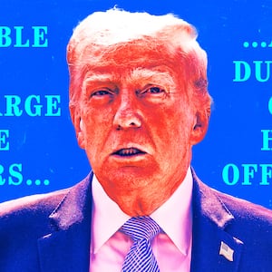 A photo illustration of Donald Trump.