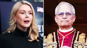 Karoline Leavitt and Pope Leo XIV.