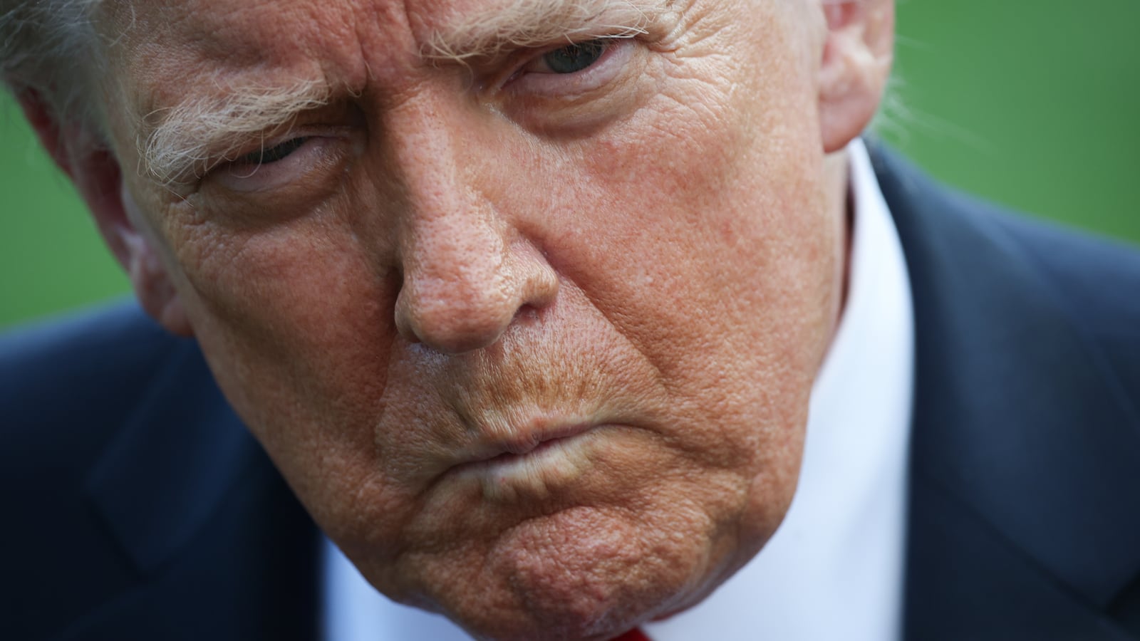 WASHINGTON, DC - SEPTEMBER 11: U.S. President Donald Trump takes questions from members of the press while departing the White House on September 11, 2025 in Washington, DC. Trump is scheduled to travel to New York City this evening. (Photo by Win McNamee/Getty Images)