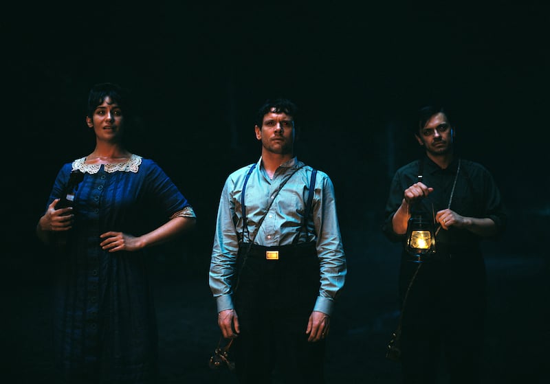 Lola Kirke, Jack O'Connell, and Peter Dreimanis in "Sinners."