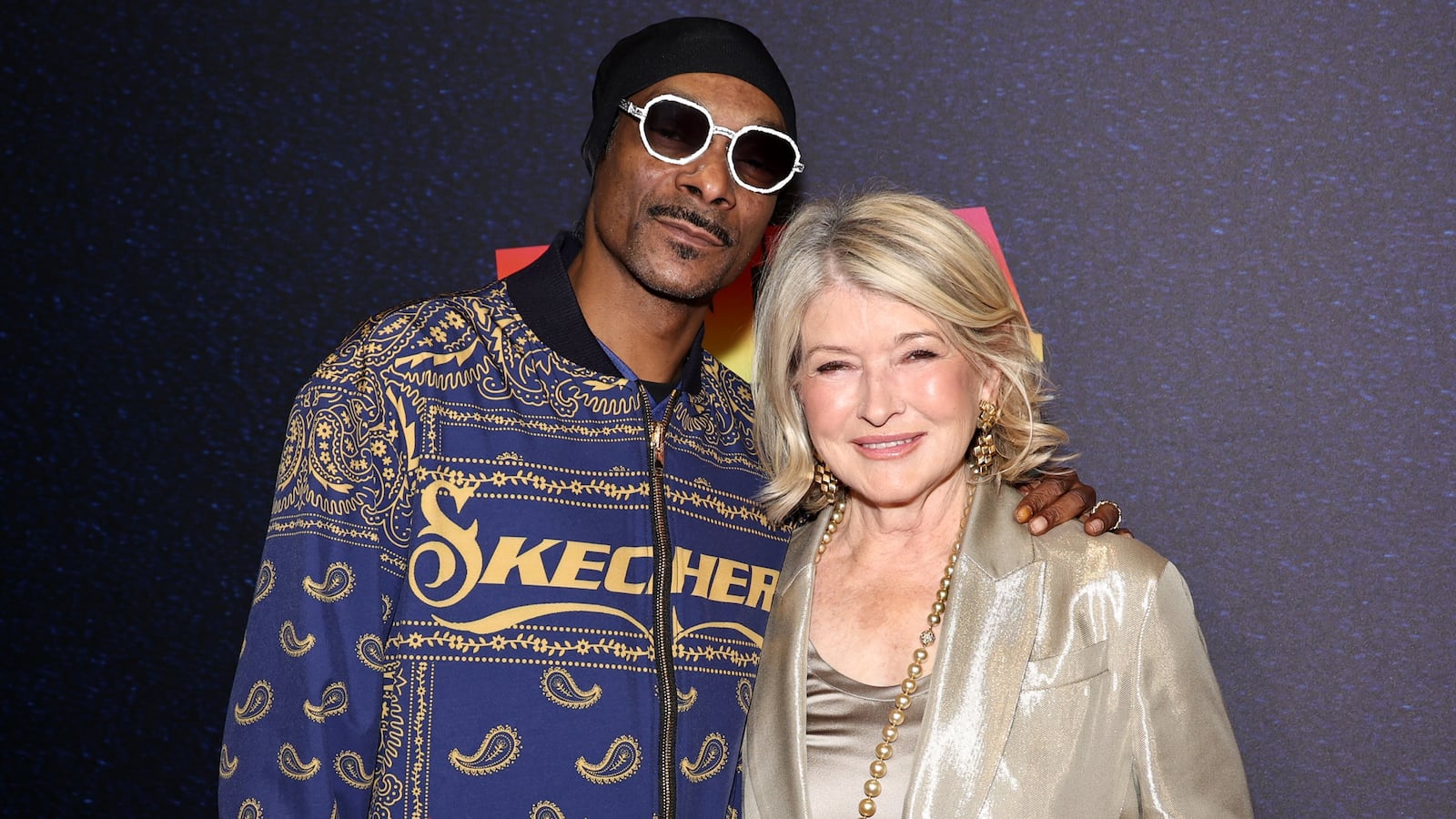 Snoop Dogg and Martha Stewart attend the 2023 Footwear News Achievement Awards at Cipriani South Street on November 29, 2023 in New York City.