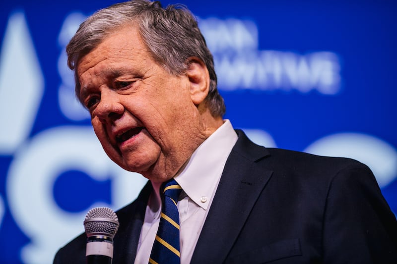 DALLAS, TEXAS - JULY 10: Lawyer John P. Coale speaks during the Conservative Political Action Conference CPAC held at the Hilton Anatole on July 10, 2021 in Dallas, Texas. John P. Coale is the Lead Counsel for Donald Trump's major action lawsuits against Twitter, Facebook, and Google for suspending him and others from their websites. CPAC began in 1974, and is a conference that brings together and hosts conservative organizations, activists, and world leaders in discussing current events and future political agendas.  (Photo by Brandon Bell/Getty Images)