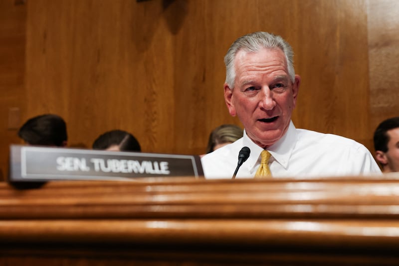 U.S. Senator Tommy Tuberville (R-AL) doubled down on his comments well into Friday. REUTERS/Kylie Cooper.
