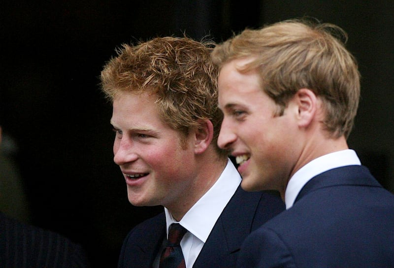 Prince Harry and Prince William smile side by side with full heads of hair in 2007, before both appearing almost bald 11 years later.