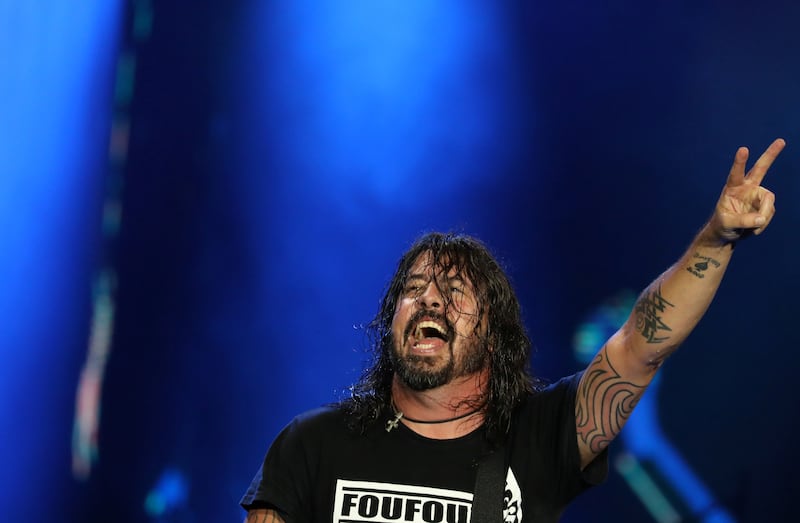 Dave Grohl of Foo Fighters band performs during the Rock in Rio Music Festival in Rio de Janeiro, Brazil September 29, 2019