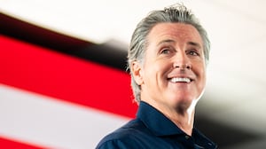 California Gov. Gavin Newsom speaks during a rally on November 08, 2025 in Houston, Texas. Gov. Newsom rallied with Democratic lawmakers just days after the passage of California's Proposition 50 to counter Gov. Greg Abbott and Texas Republicans' redistricting efforts.