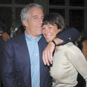 Jeffrey Epstein puts his arm around Ghislaine Maxwell during an event in New York in 2005.