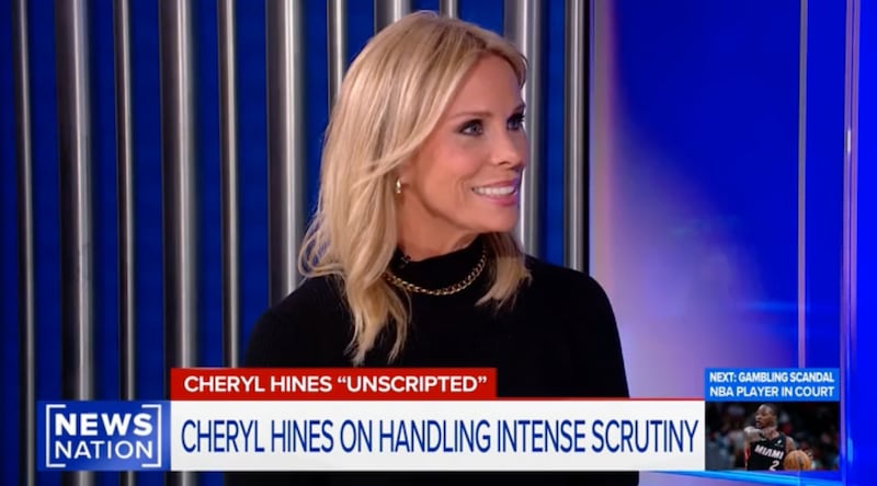 Cherly Hines is interviewed by Elizabeth Vargaz on NewsNation.