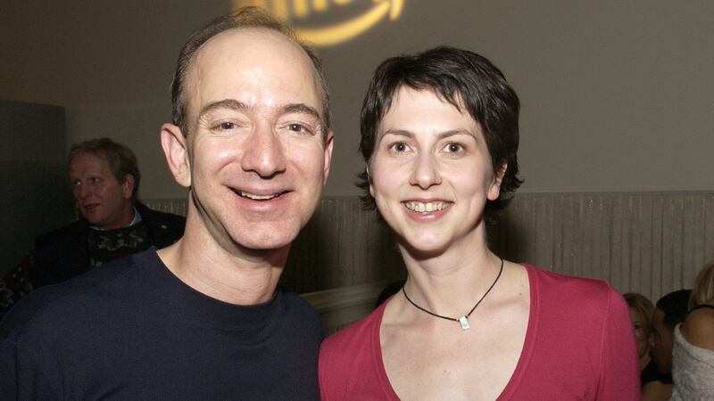 Jeff Bezos, CEO of Amazon.com and McKenzie Bezos (Photo by J. Countess/WireImage)