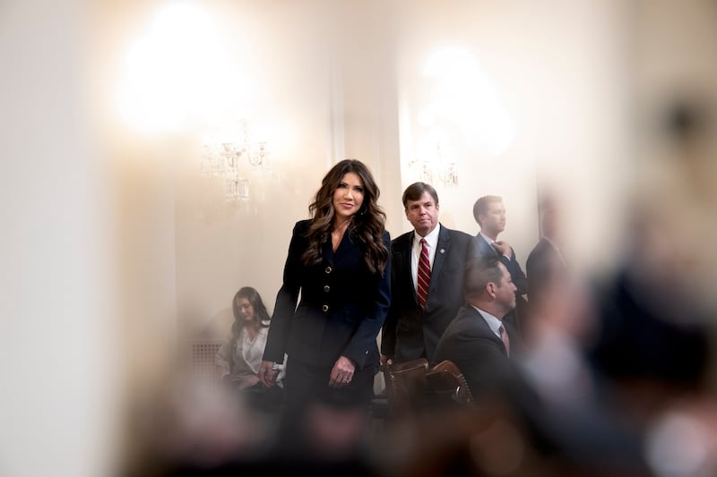 The Department of Homeland Security Secretary, Kristi Noem, testifies at a House Committee