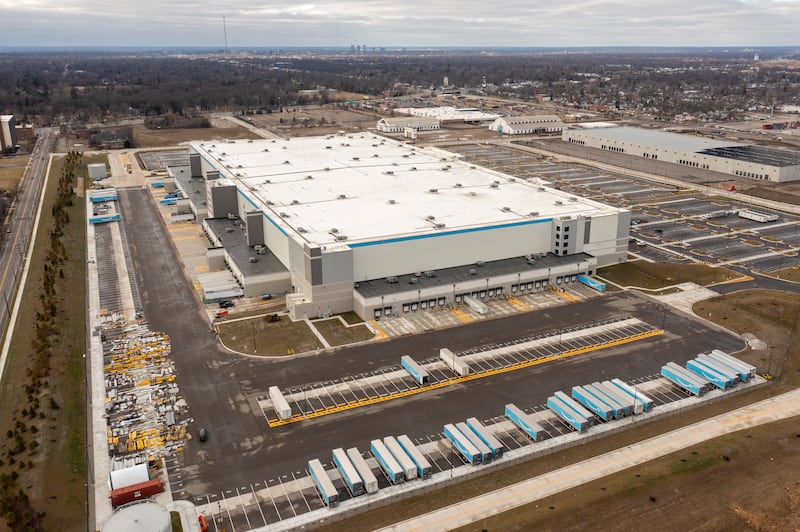 A newly-built $400 million Amazon fulfillment center, the largest in Michigan, remains idle as Amazon announced plans to lay off 18,000 workers as the national economy softens.