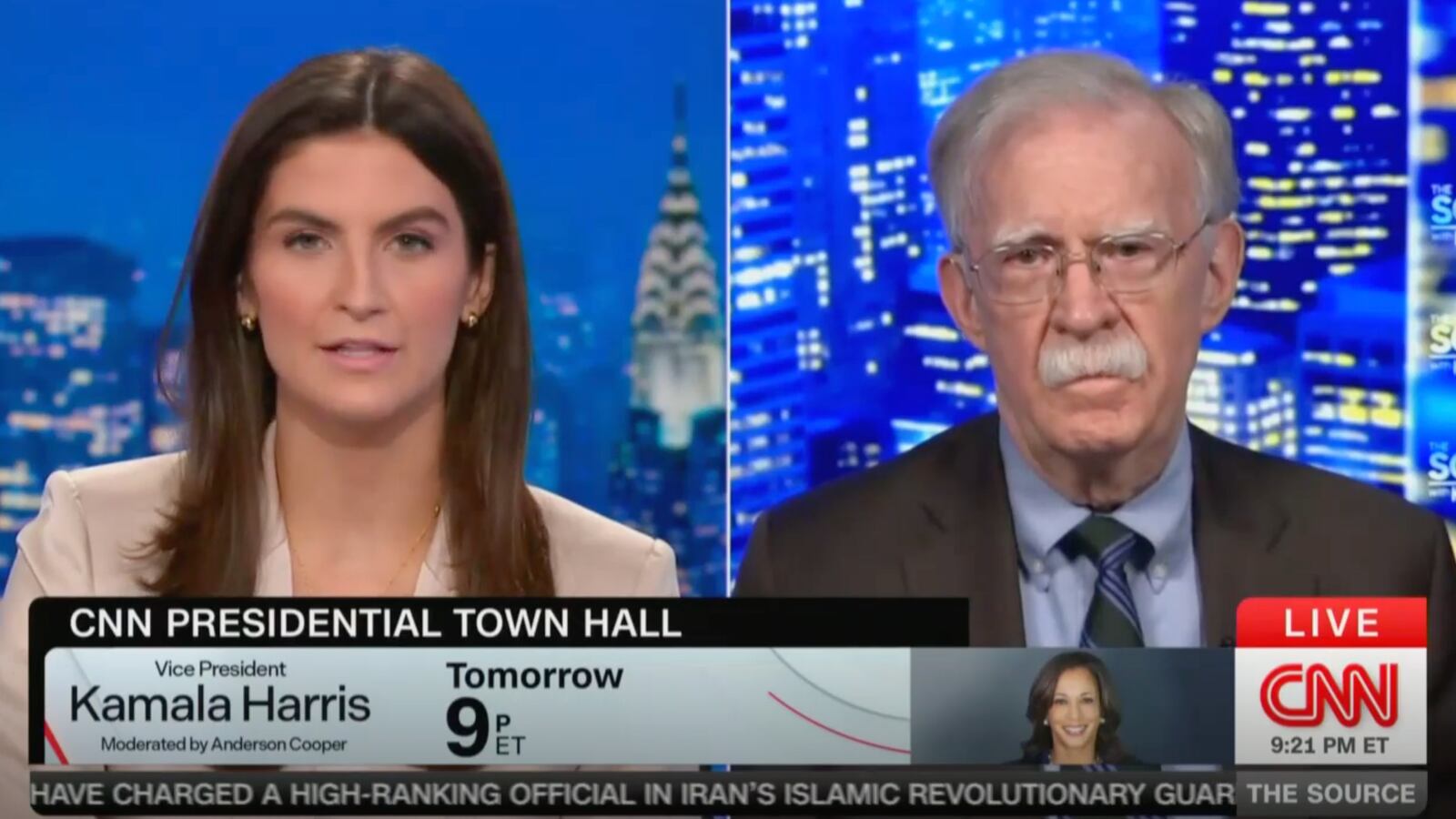 Former national security adviser John Bolton on CNN’s The Source with Kaitlan Collins.
