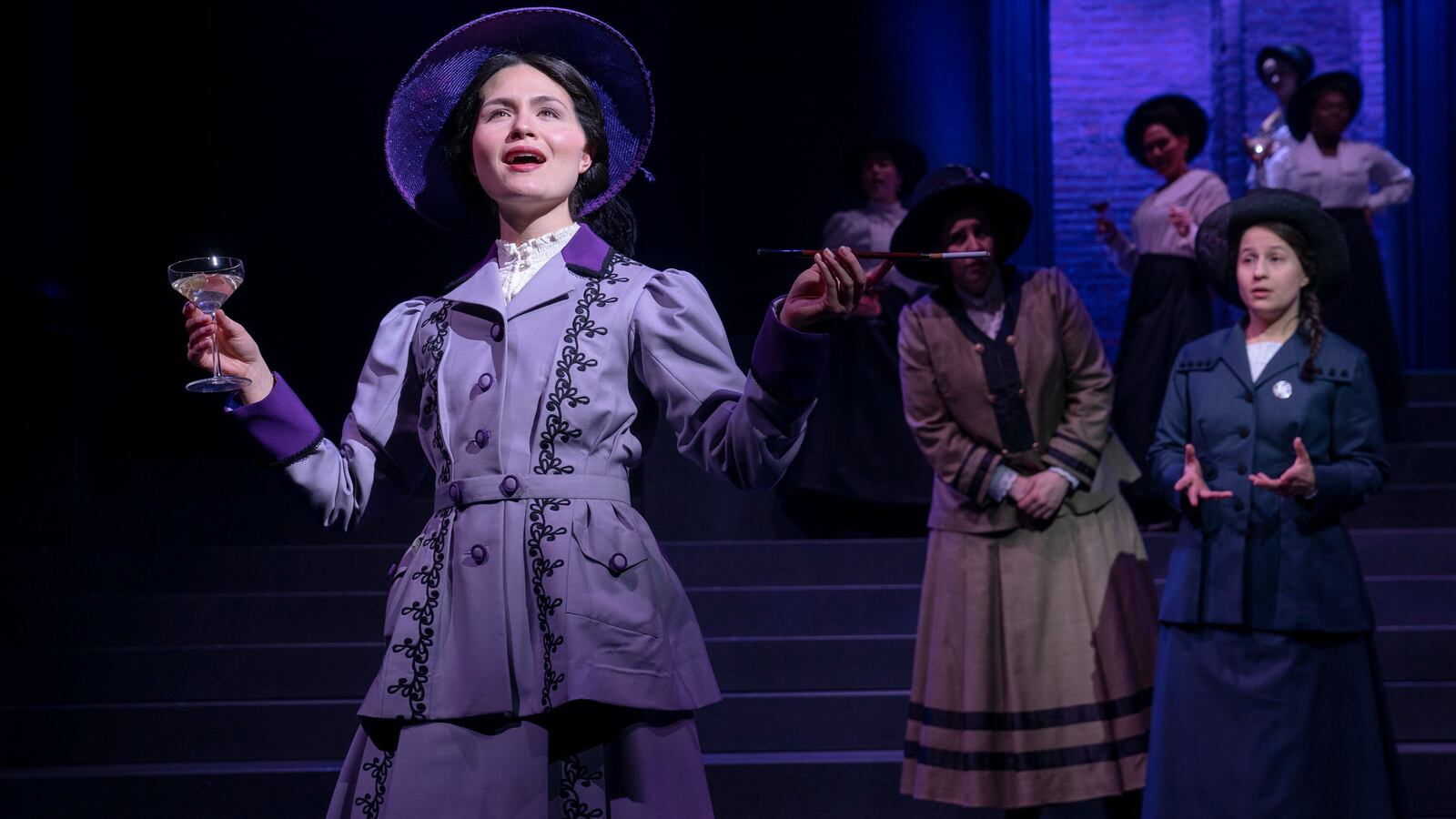 Phillipa Soo in the world premiere of “Suffs” at The Public Theater.