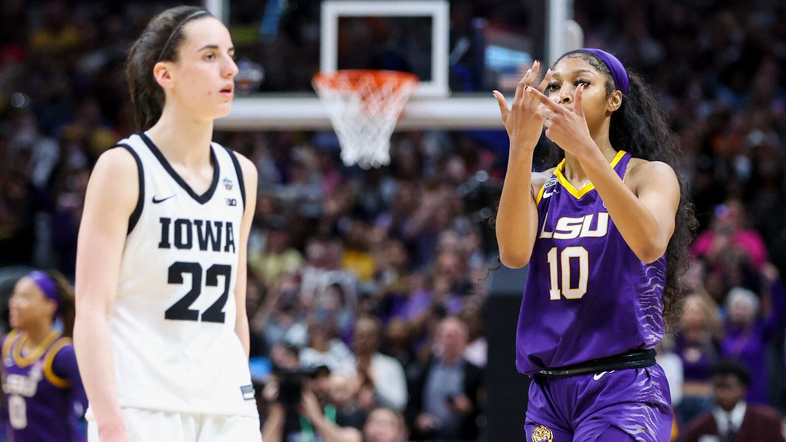 Angel Reese and Caitlin Clark