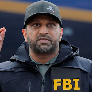 FBI Director Kash Patel announces the apprehension of Ryan Wedding, a former Canadian Olympic snowboarder who was on the FBI's Ten Most Wanted Fugitive list, during a press conference in Ontario, California, U.S., January 23, 2026.