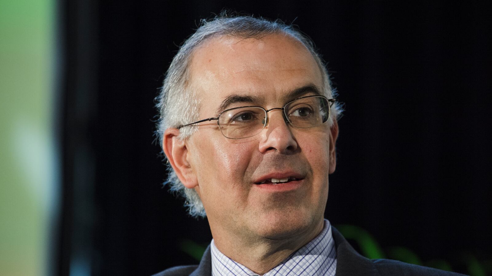 New York Times columnist David Brooks speaking at the Book Expo America in New York. Brooks was talking with Jon Meacham regarding his biography of Thomas Jefferson.