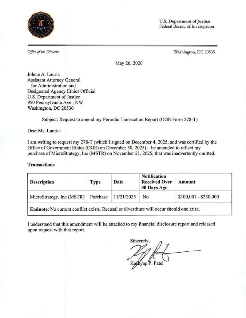 department of justice kash patel