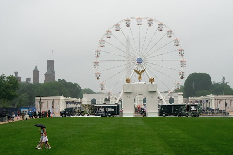 The rain washed out visitors to The Great American State Fair.