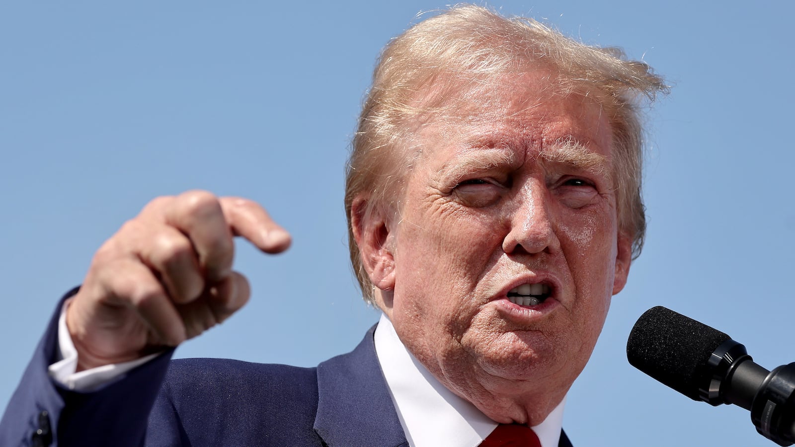 Donald Trump blamed the rhetoric of Kamala Harris and Joe Biden for his latest assassination attempt.
