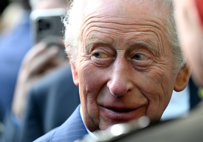 King Charles attends a garden party at the British Embassy on day one of the Royal's State Visit to the United States of America, in Washington, DC., U.S., April 27, 2026. Roberto Schmidt/Pool via REUTERS