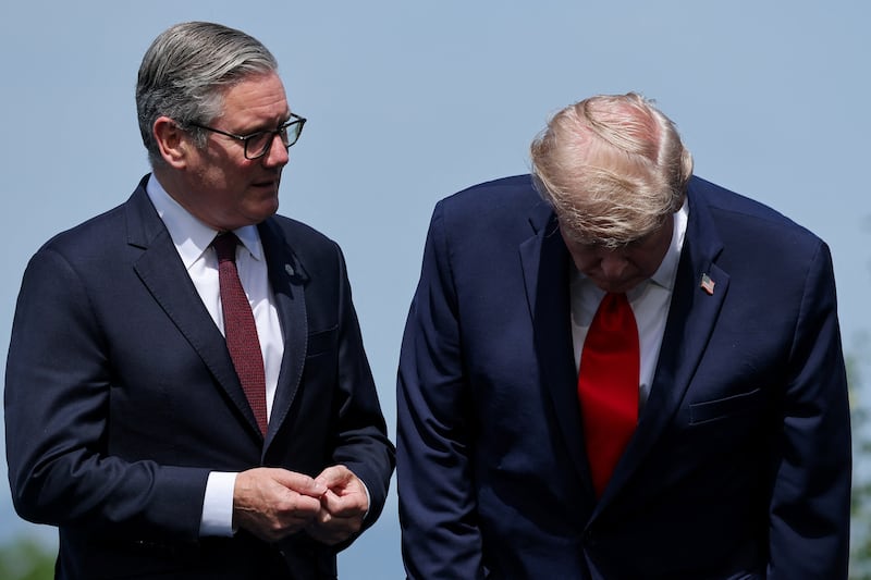 Donald Trump and British Prime Minister Keir Starmer
