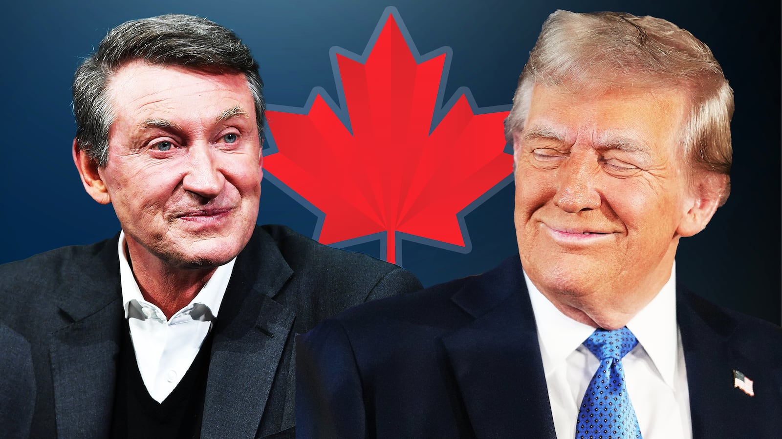 Wayne Gretzky, Donald Trump Illustration