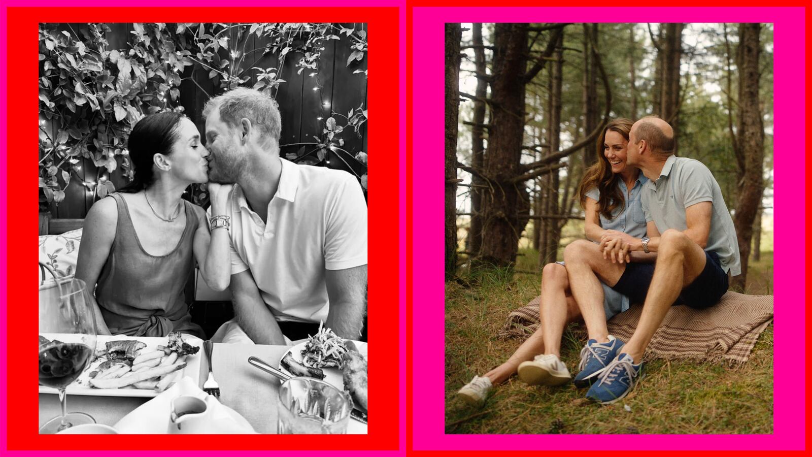 Prince Harry and Meghan Markle, Prince William and Kate Middleton Valentine's Day