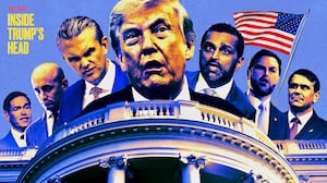 Donald Trump and his White House of idiots.