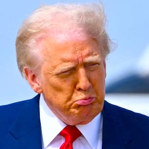 Donald Trump walks to board Air Force One at Joint Base Andrews in Maryland on April 3, 2025.