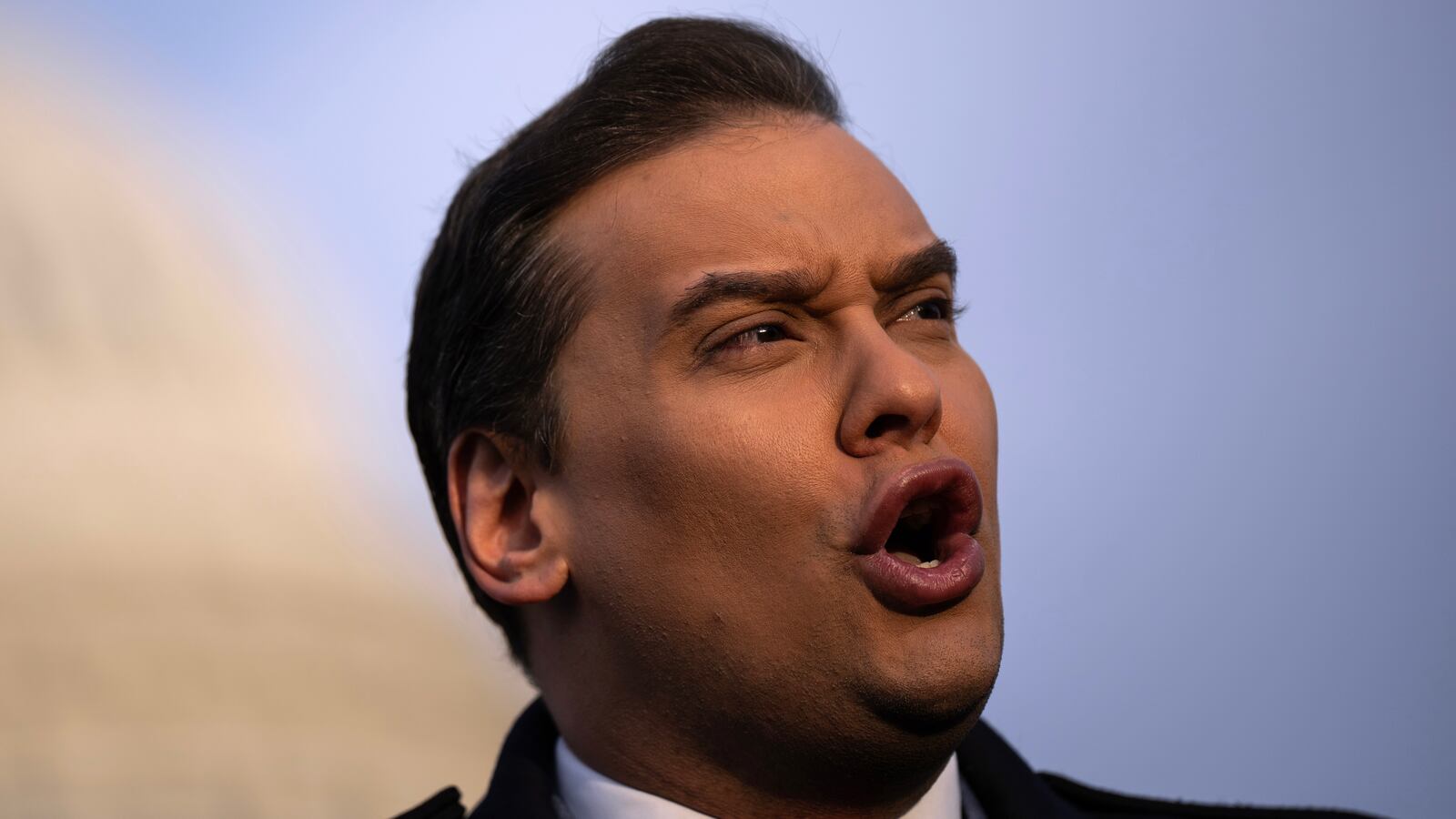 George Santos seen outside the U.S. Capitol in Washington, DC