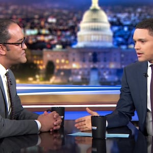 Trevor Noah and Will Hurd