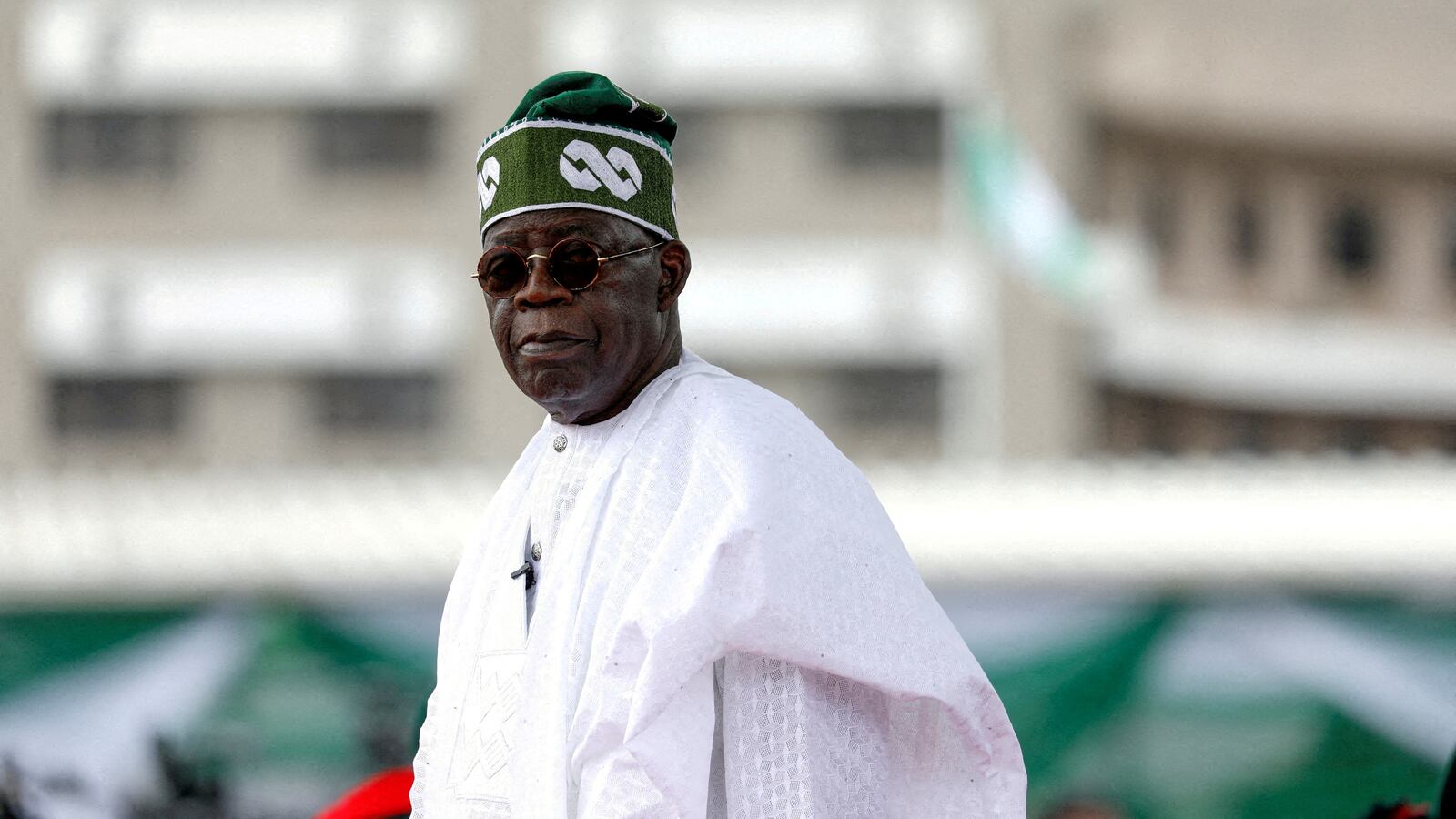 Nigeria's President Bola Tinubu looks on after his swearing-in ceremony in Abuja, Nigeria May 29, 2023.