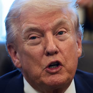 U.S. President Donald Trump speaks at the White House
