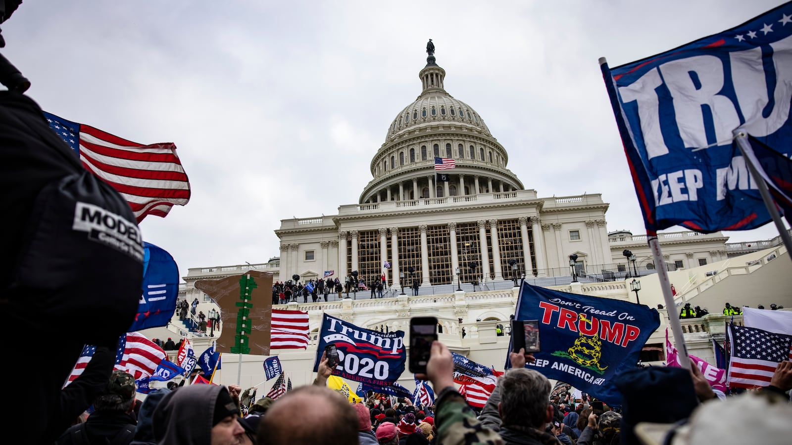 Pro-Trump supporters storm the U.S. Capitol following a rally with President Donald Trump on January 6, 2021 in Washington, DC.