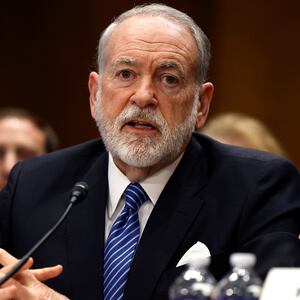 WASHINGTON, DC - MARCH 25: Former Arkansas Gov. Mike Huckabee, U.S. President Donald Trump's nominee to be ambassador to Israel, testifies during his Senate Foreign Relations Committee confirmation hearing at the Dirksen Senate Office Building on March 25, 2025 in Washington, DC. Huckabee, the former governor and presidential candidate, answered questions on Israel and its campaign against Hamas. (Photo by Kevin Dietsch/Getty Images)