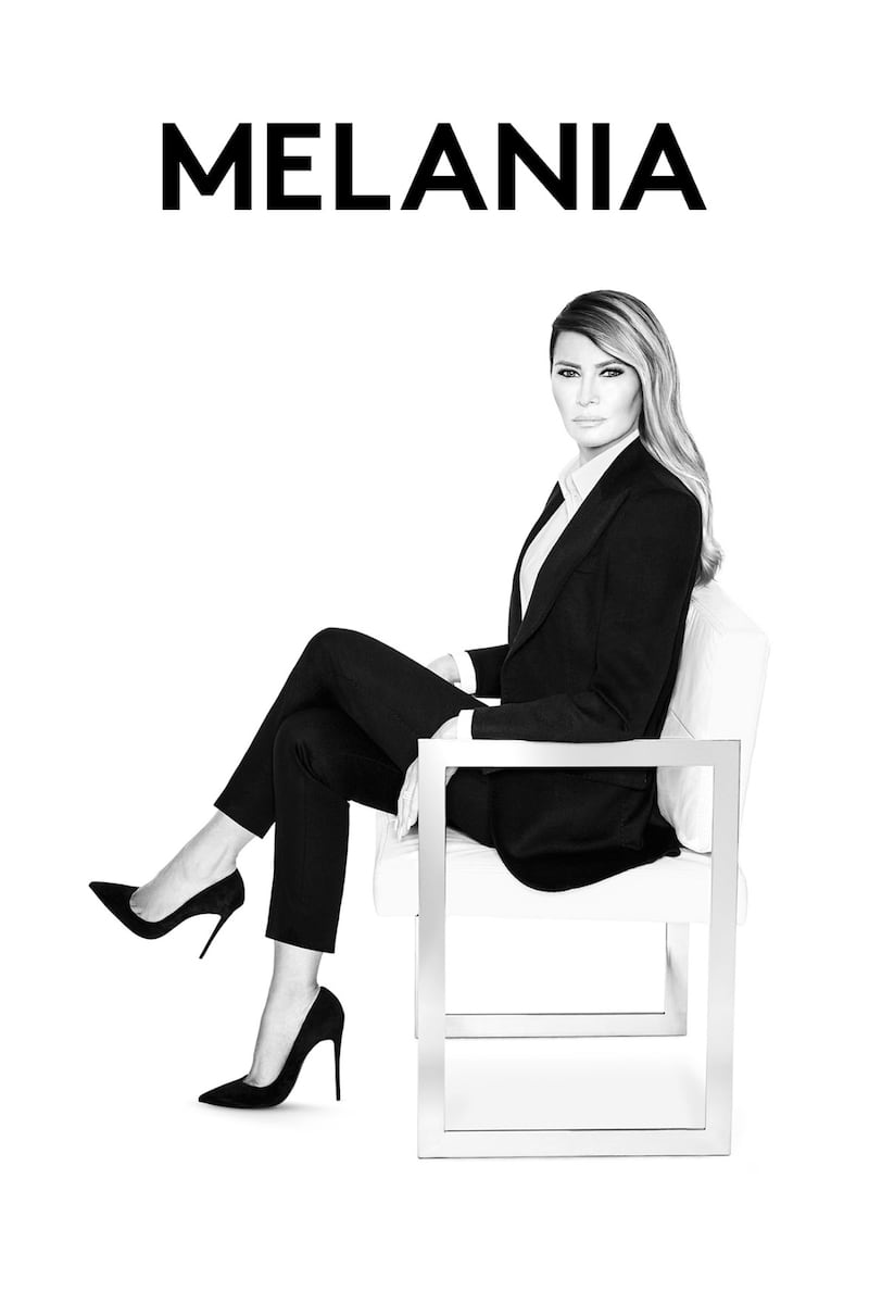 The cover of the First Lady's recent film, Melania.  Amazon MGM Studios.