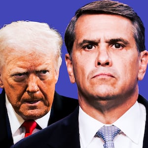 Donald Trump and Todd Blanche.